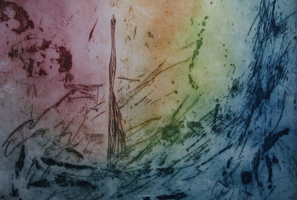 Ad Arma - Laatste x! Ad Arma - "Gedichtenvanger" - zeer grote ets uit 1992 - oplage 75 ex. kopen? Bied vanaf 1!