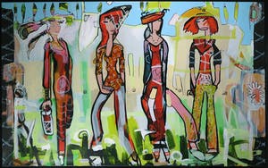 Jacob Herskind - Polygrafie op doek, Twee-luik Catwalk (Zeer groot) kopen? Bied vanaf 1!