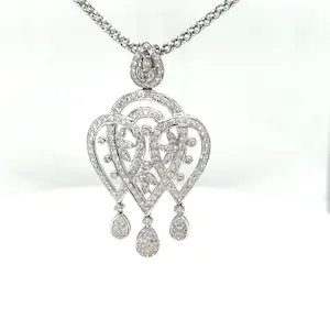 Magnificent Pendant in 18 Karat with 177 Brillants 1,65 carat with Chain kopen? Bied vanaf 2200!