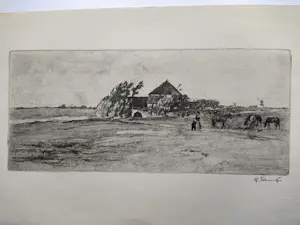 Ferdinand Schmutzer - Landschap met boerderij en paarden kaufen? Bieten Sie von 15!