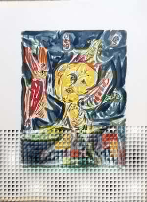 Carl-Henning Pedersen - Sprookjes van H.C.Andersen - 1985 - gesigneerd - H.C. - Groot! verkocht voor € 325!