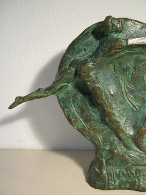 Jits Bakker - Brons sculptuur - gesigneerd - "Estafette" kopen? Bied vanaf 600!