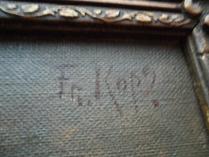 Frans Kops - Olieverfschilderij - 2 Portretten kopen? Bied vanaf 110!