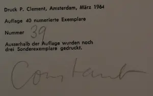 Constant - Gesigneerd boekje met 6 litho's: Sex lieder - 1964 (oplage slechts 40 stuks) kopen? Bied vanaf 800!