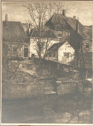 Dirk Harting - 1x Westsingel Amersfoort + 1x Koppelpoort Amersfoort (onleesbaar gesigneerd) kopen? Bied vanaf 1!