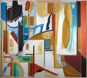 Han Sterk - Olieverf op paneel, Z.T. Abstracte compositie - Ingelijst (Zeer groot) kopen? Bied vanaf 1!