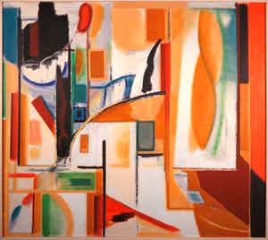 Han Sterk - Olieverf op paneel, Z.T. Abstracte compositie - Ingelijst (Zeer groot) verkocht voor € 1!