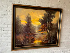 Jan Bevort - Doorkijkje vennetje met bosgezicht, Bergen N-H kopen? Bied vanaf 400!