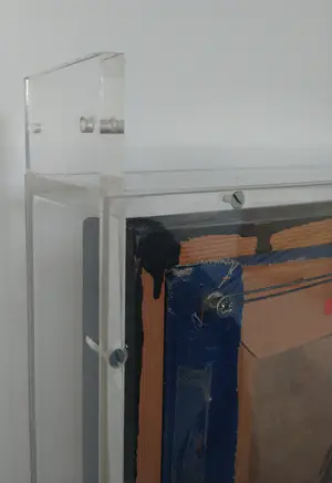 Jan de Beus - Blutender Landschaft - Olieverf en assemblage 1980 (groot) kopen? Bied vanaf 275!