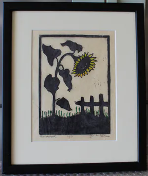 Jac. de Beer - Z.t. (zonnebloem met hekje) kopen? Bied vanaf 60!