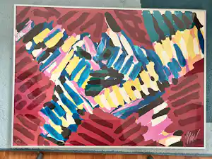 Karel Appel - Paysage/visage vendu pour 800€ !