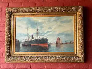 H. Meullemans - Havenzicht met stoomboot kopen? Bied vanaf 350!
