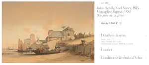 Jules Achille Noël - "Evreux, City view with Clocktower". kopen? Bied vanaf 175!