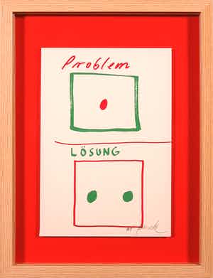 A.R. Penck - Zeldzame, handgesigneerde litho, Problem Lösung verkocht voor € 1!