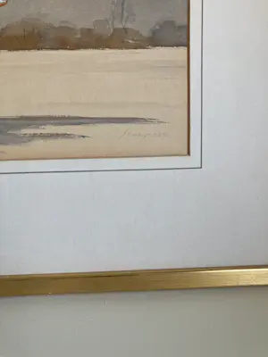 Jo Schrijnder - aquarel - opvliegende eenden in een winterlandschap - gesigneerd kopen? Bied vanaf 55!