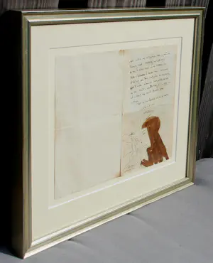 Jan Toorop - Sepia tekening met brief - 1927 (nette lijst!) kopen? Bied vanaf 1495!