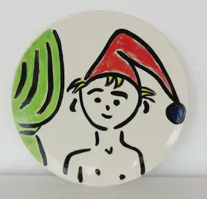 Bart Drost - Set van 3 keramieken (wand)borden, Dromeland & Lief baasje & Tussen de coulissen kopen? Bied vanaf 100!