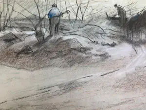 Anton Mauve (sr.) - Heidelandschap met twee houtsprokkelaars en een paardenkar op een pad kopen? Bied vanaf 240!