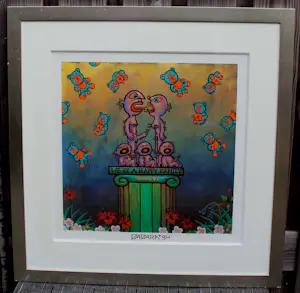 Dadara - Ingelijste zeefdruk: We're a Happy Family - 1994 kopen? Bied vanaf 175!