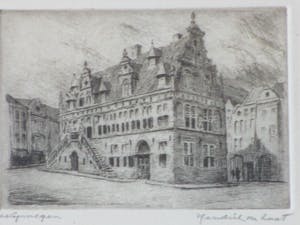 Hendrik de Laat - Stadhuis Nijmegen - Ets kopen? Bied vanaf 55!