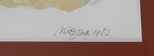 Nic Jonk - ingelijste zeefdruk: vrouwelijk naakt - 15 jaar beeldentuin Nic Jonk kopen? Bied vanaf 75!