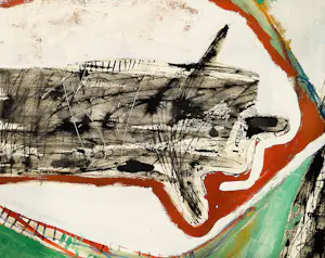 Hannes Postma - grote 1963 gemengde techniek (pastel, aquarel) "Figures V" - gesigneerd kopen? Bied vanaf 84!