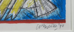 Corneille - Litho, Twee kippen - Ingelijst kopen? Bied vanaf 100!