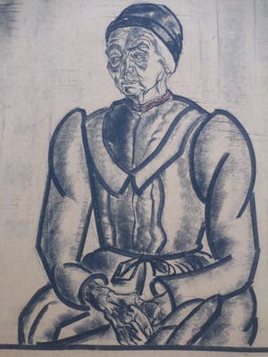 Jan Zondag - Tante Meu - Houtskooltekening kopen? Bied vanaf 60!