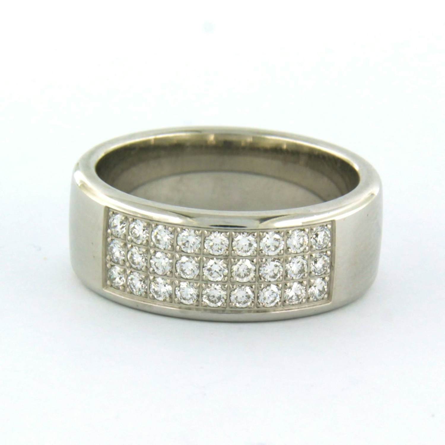 14k witgouden ring bezet met briljant geslepen diamanten tot. 0.44 ct kopen? Bied vanaf 1250!