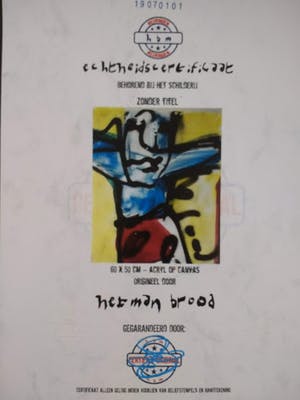Herman Brood - schilderij uit 1995, gesigneerd + HBM certificaat kopen? Bied vanaf 1550!