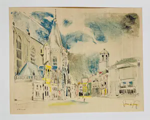 Germ de Jong - 4 Stadsgezichten - Den Bosch, Zwolle, Maastricht, Leeuwarden kopen? Bied vanaf 999!