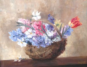 Arnout van Gilst - A6224 Stilleven met hyacinten en tulpen kopen? Bied vanaf 95!