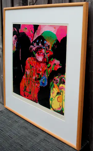 Kees van Bohemen - Ingelijste kleuren zeefdruk: Monkey - 1976 kopen? Bied vanaf 189!