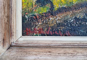 Hubert De Vries - Olieverf: Landschap. (Ingelijst) kopen? Bied vanaf 220!