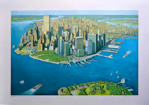 Richard John Haas - Manhattan View -Governor's Island kaufen? Bieten Sie von 350!