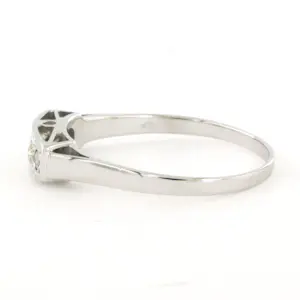 14k witgouden ring met briljant geslepen diamant tot. 0.20ct – K/L - VS/SI kopen? Bied vanaf 210!