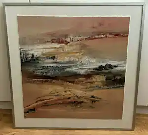 Nell Heins - Acryl op papier verkocht voor € 150!