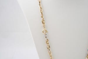 2541 - 14 Krt - Fraaie SET (collier & armband) Bicolor-gouden Prince of Wales kopen? Bied vanaf 670!