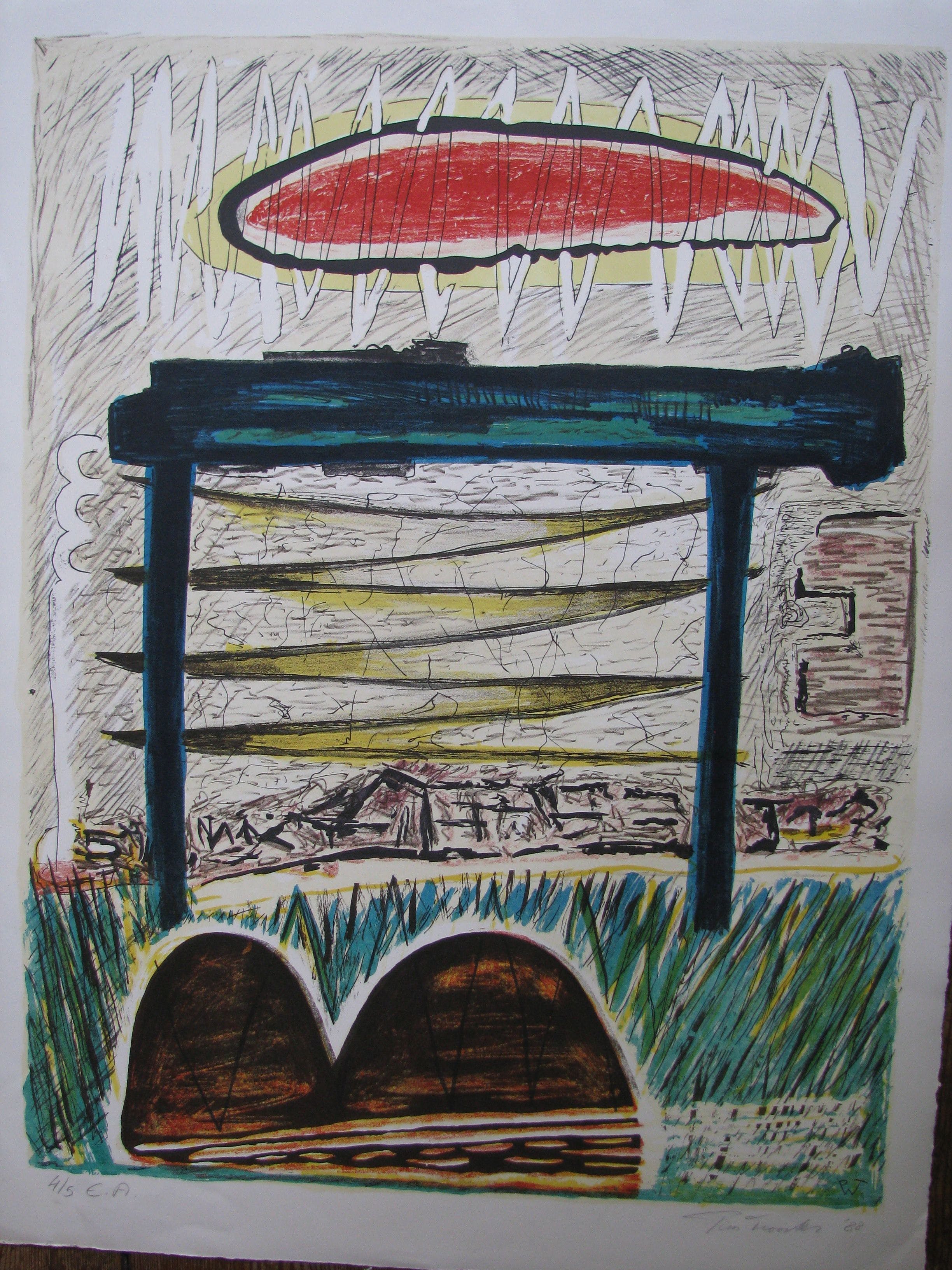 Pim Trooster - 2 kleurenlitho's kopen? Bied vanaf 65!