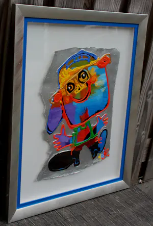 Ad Verstijnen - Ingelijste olieverf op papier: "Happy'' kopen? Bied vanaf 250!