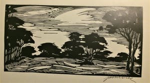 Jan Schonk - Houtsnede Wolfheze 1926 kopen? Bied vanaf 35!