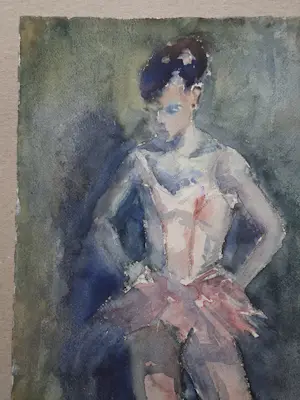Jan van der Veer - Ballerina. Aquarel. kopen? Bied vanaf 89!