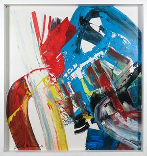 Jan te Wierik - Olieverf op papier, Zonder titel - Ingelijst kopen? Bied vanaf 1!