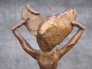 Brons (Onbekend) - Vrouw met hoed. kopen? Bied vanaf 45!