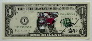 Death NYC - Collage op Amerikaanse Dollar | 'Snoopy flying his Louis Vuitton Ace' | 2012 kopen? Bied vanaf 100!