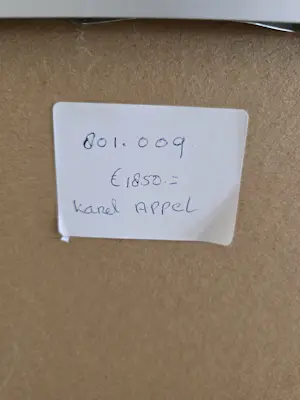 Karel Appel - zonder titel - 100 ex - 1977 - ingelijst - groot kopen? Bied vanaf 450!