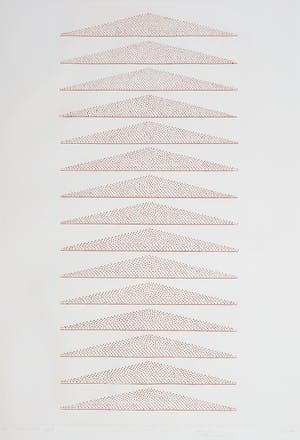 Ko Oosterkerk - Kleurenets, 15 driehoeken in rood kopen? Bied vanaf 50!