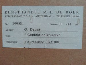Georges Dayez - Gezicht op Toledo kopen? Bied vanaf 60!
