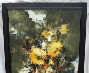 Milan Martinec - Ingelijst, olieverf op doek , ‘Slunečnice’ (‘Zonnebloemen’) - 1992 kopen? Bied vanaf 100!