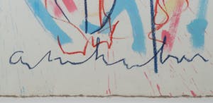 Anton Heyboer - Gouache en krijt op papier, Trust is one - Ingelijst (Groot) kopen? Bied vanaf 300!